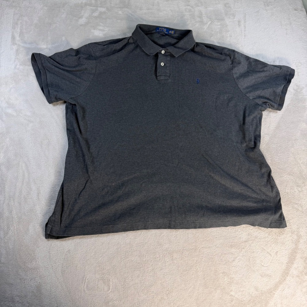 Polo Ralph Lauren Polo Shirt Classic Fit Mens XXL Gray Cotton Short Sleeve Pony